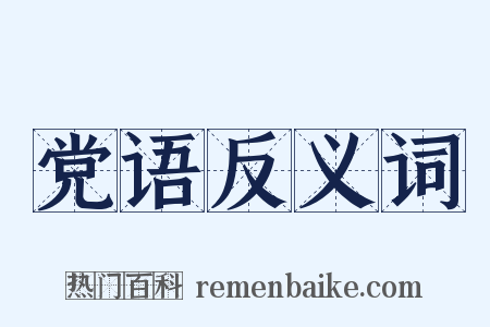 党语反义词是什么意思的图片